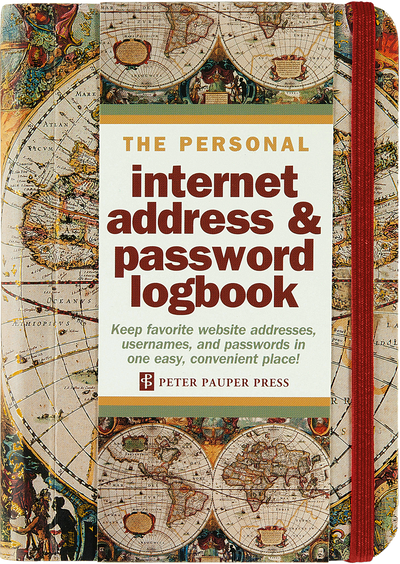 Old World Internet Address &amp; Password Logbook