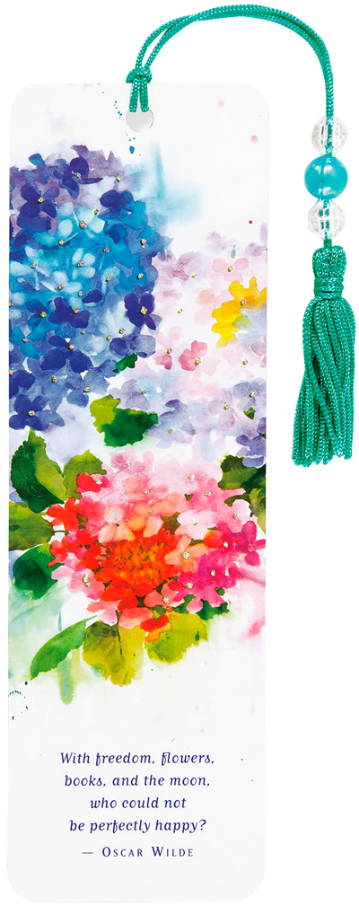 Hydrangeas Beaded Bookmark