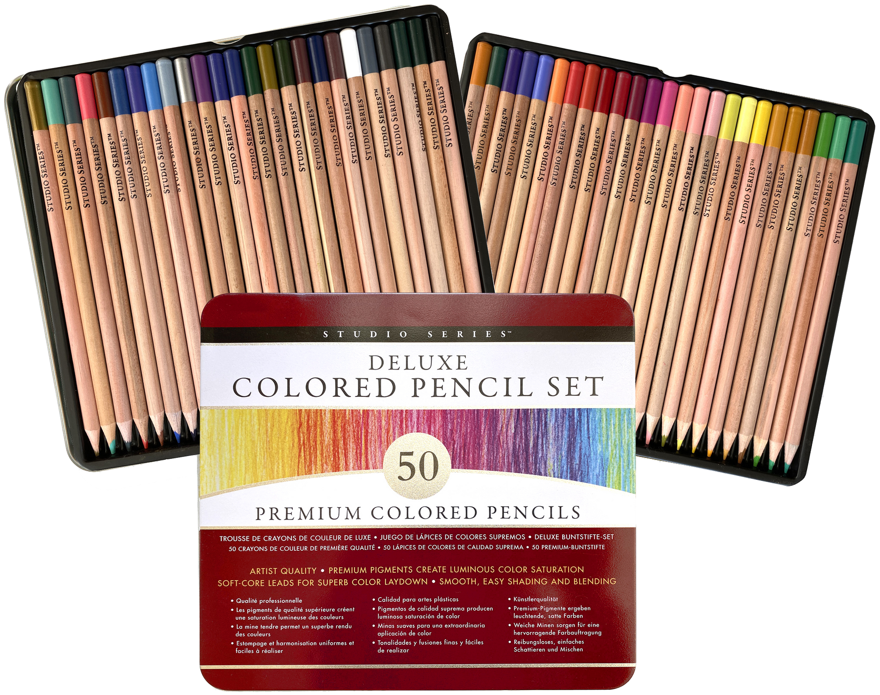 50pc Adult Coloring Book Artist Grade Colored Pencil Set with Case — TCP  Global