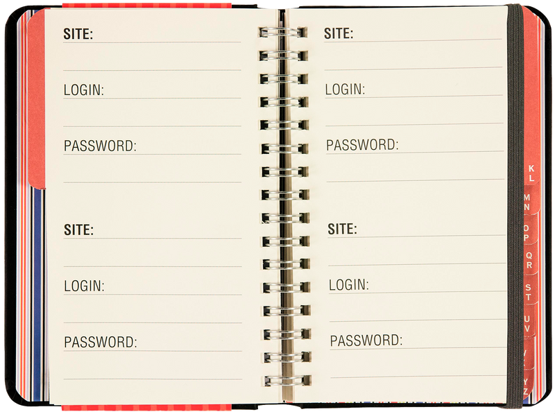 Large Print Internet Address &amp; Password Logbook