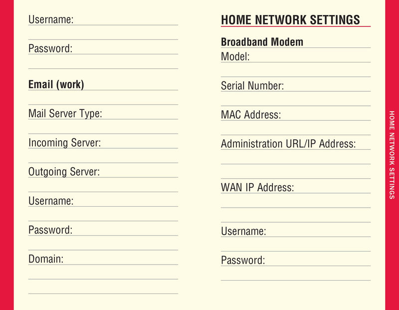 Large Print Internet Address &amp; Password Logbook