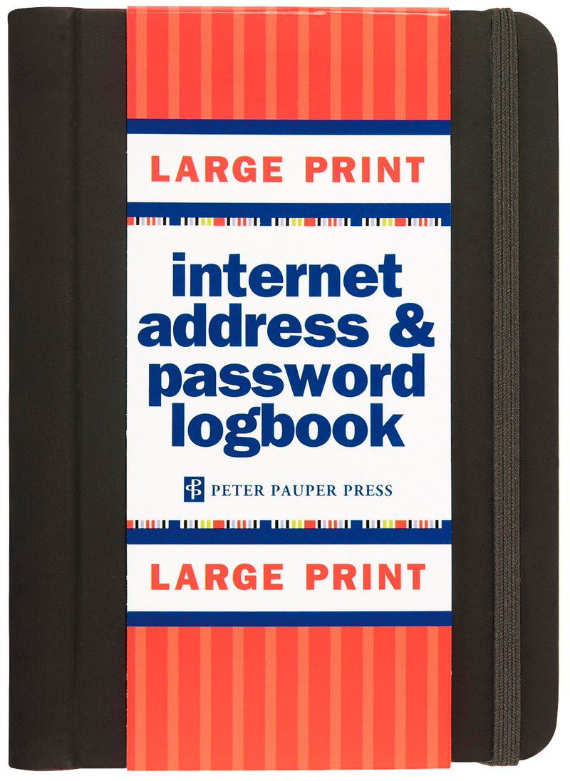Large Print Internet Address &amp; Password Logbook