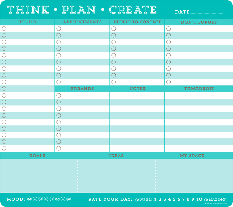 Think - Plan - Create  Notepad/Mousepad