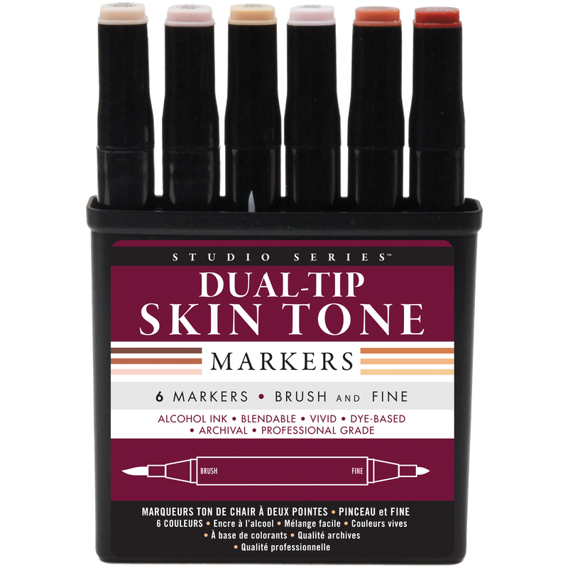 Studio Series Professional Alcohol Markers - Skin Tones - 6 Pack
