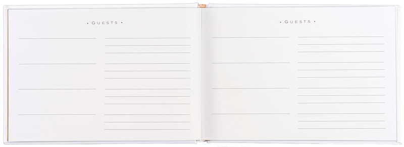 Gold Dots Leather Guest Book