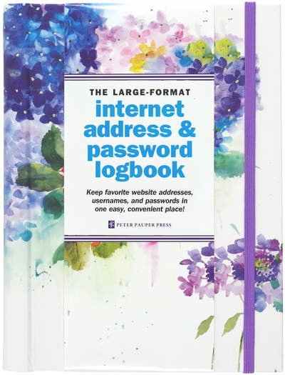Hydrangeas Large-Format Internet Address &amp; Password Logbook