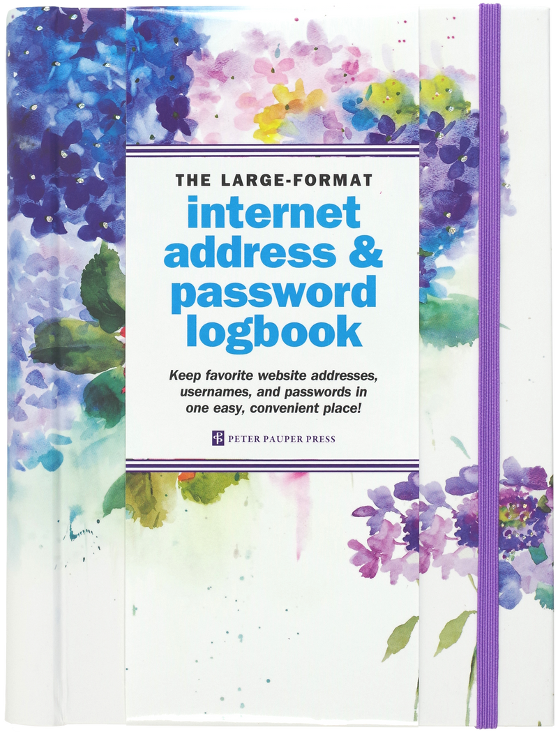 Hydrangeas Large-Format Internet Address &amp; Password Logbook