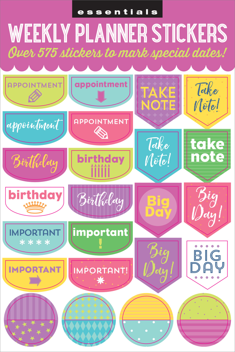 Essentials Weekly Planner Stickers