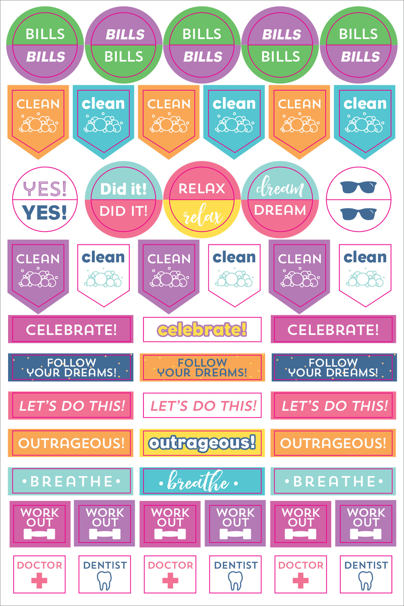 Essentials Weekly Planner Stickers