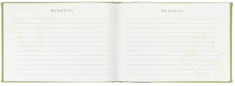 In Loving Memory Guest Book (Green)