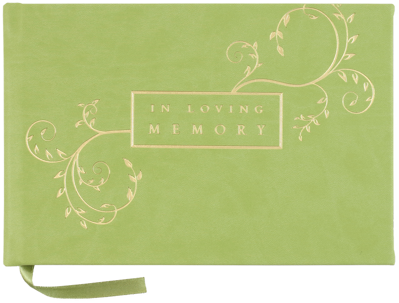 In Loving Memory Guest Book (Green)
