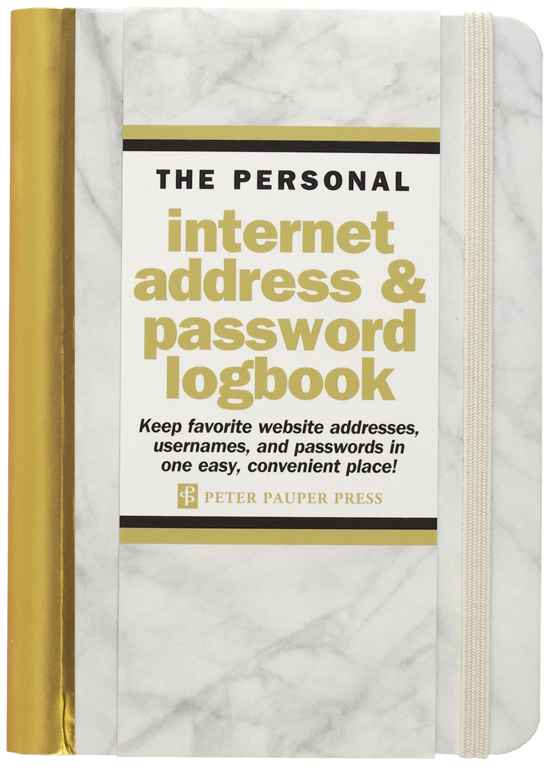 Marble Internet Address & Password Logbook
