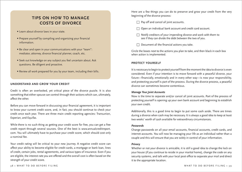 The Divorce Planner Checklist