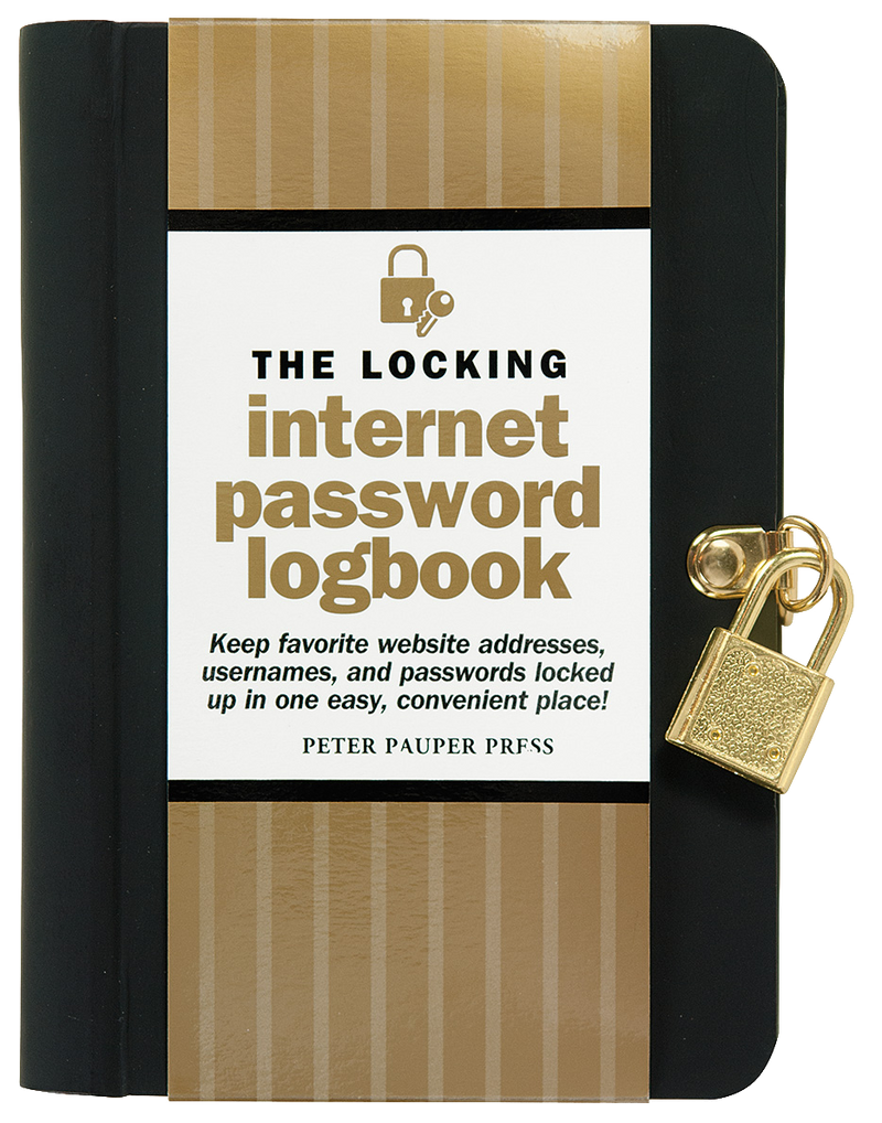 Locking Internet Address & Password Logbook