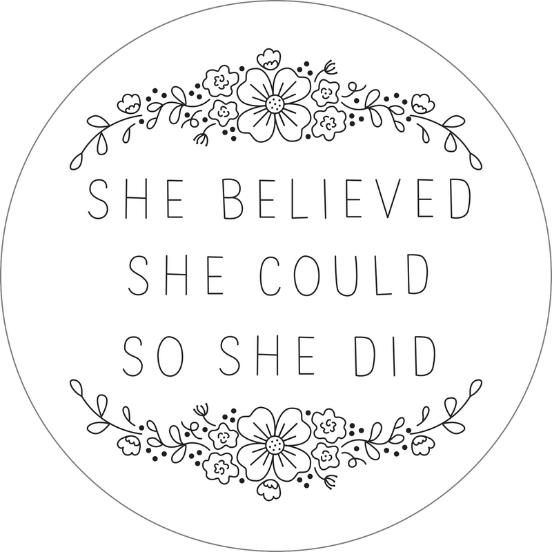 Believe In Yourself Embroidery Pattern Transfers