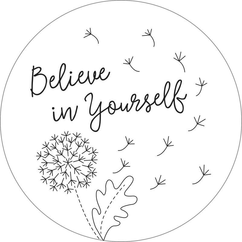 Believe In Yourself Embroidery Pattern Transfers