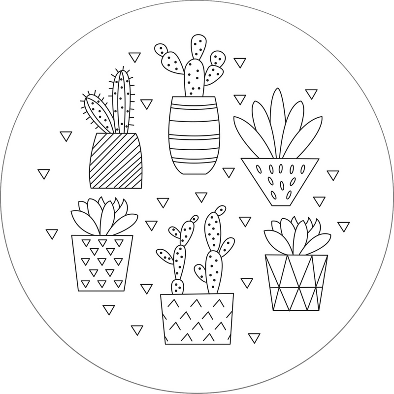 Blooms & Succulents Embroidery Pattern Transfers