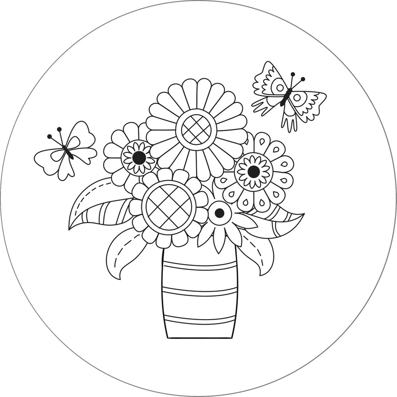 Blooms & Succulents Embroidery Pattern Transfers