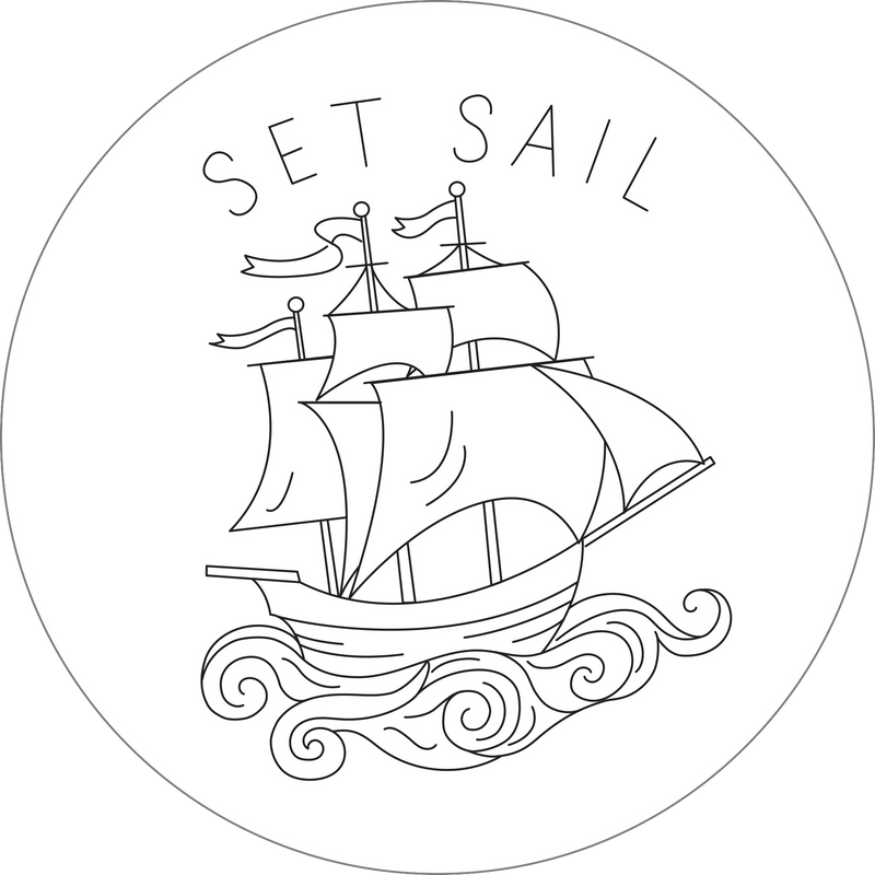 Nautical Embroidery Pattern Transfers