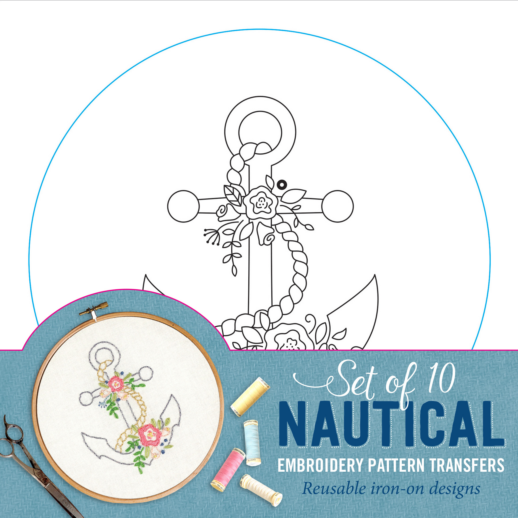 Snarky Embroidery Pattern Transfers: Reusable Iron-on Designs [Book]