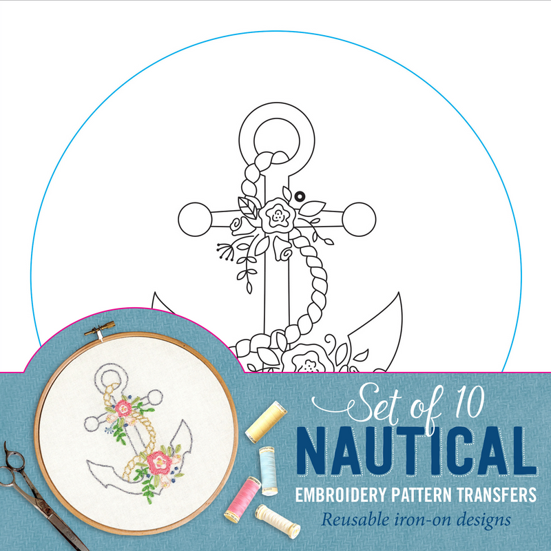 Nautical Embroidery Pattern Transfers