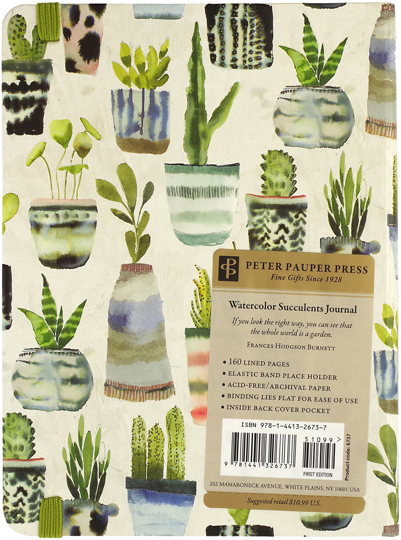 Watercolor Succulents Journal