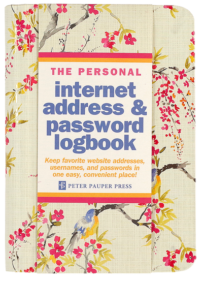Blossoms & Bluebirds Internet Address & Password Logbook