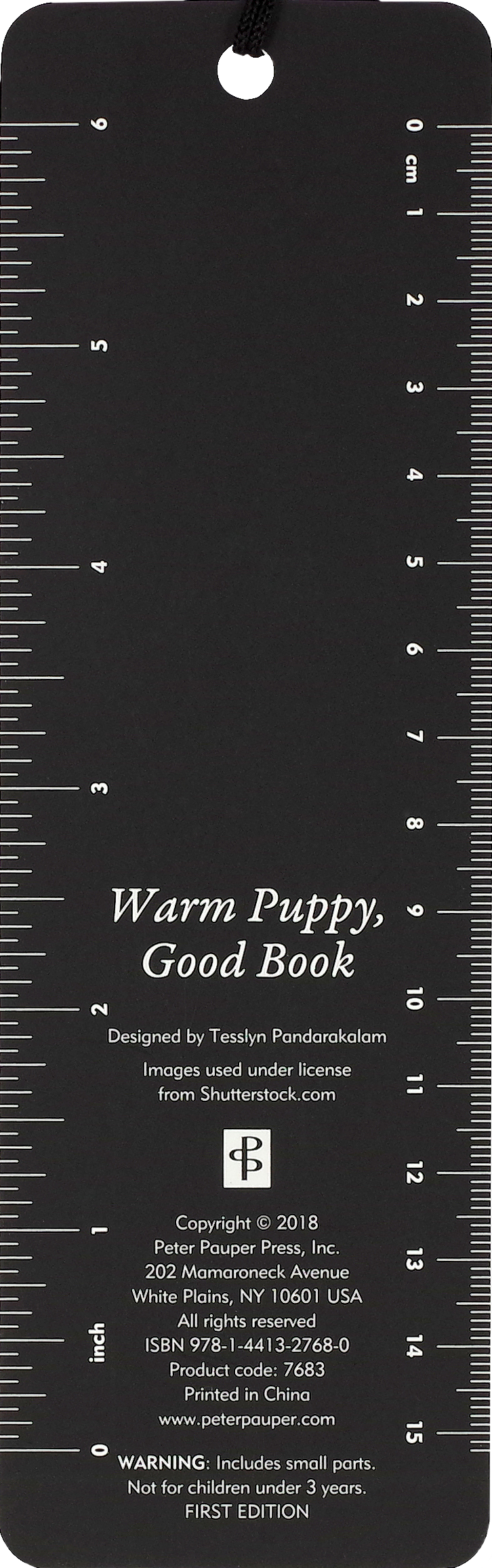 Happiness Is a Warm Puppy and a Good Book Beaded Bookmark