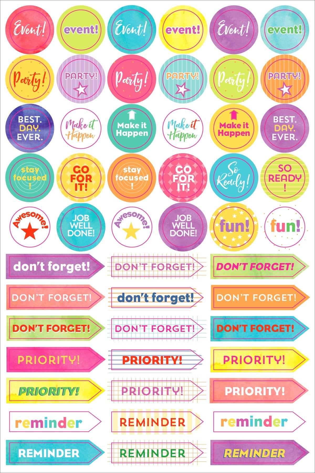  Essentials Month By Month Planner Stickers (set of 475  stickers): 9781441330765: Peter Pauper Press, Inc.: Office Products