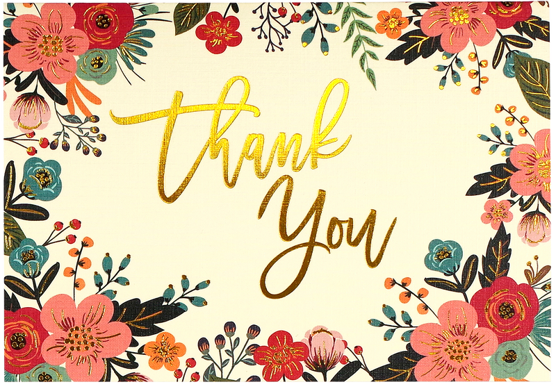 Floral Frame Thank You Notes