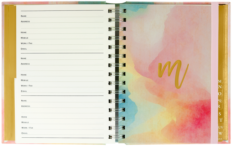 Watercolor Sunset Large Address Book