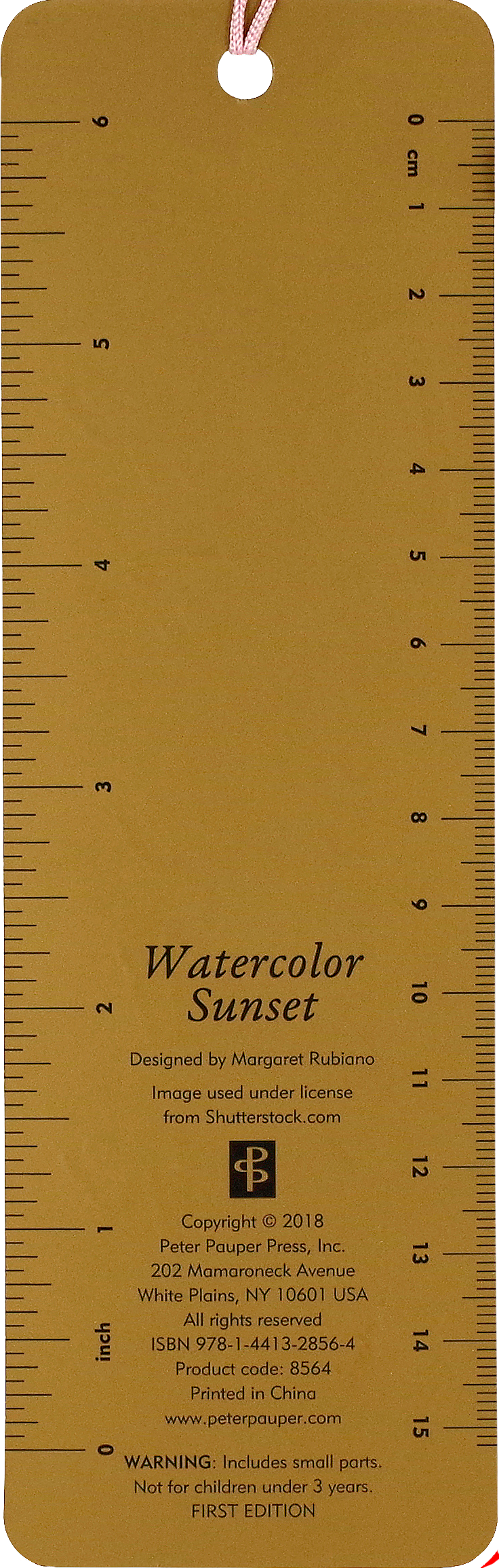 Watercolor Sunset Beaded Bookmark