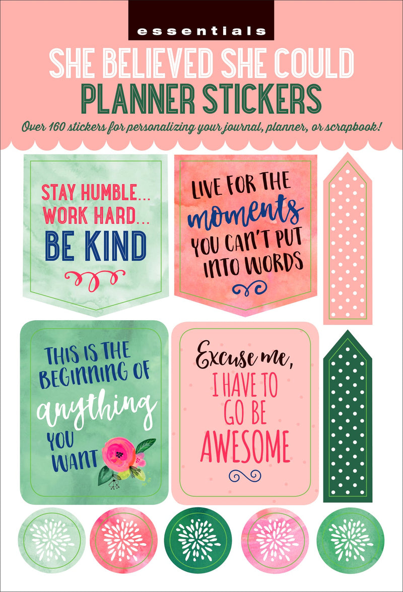 Essentials She Believed She Could Planner Stickers