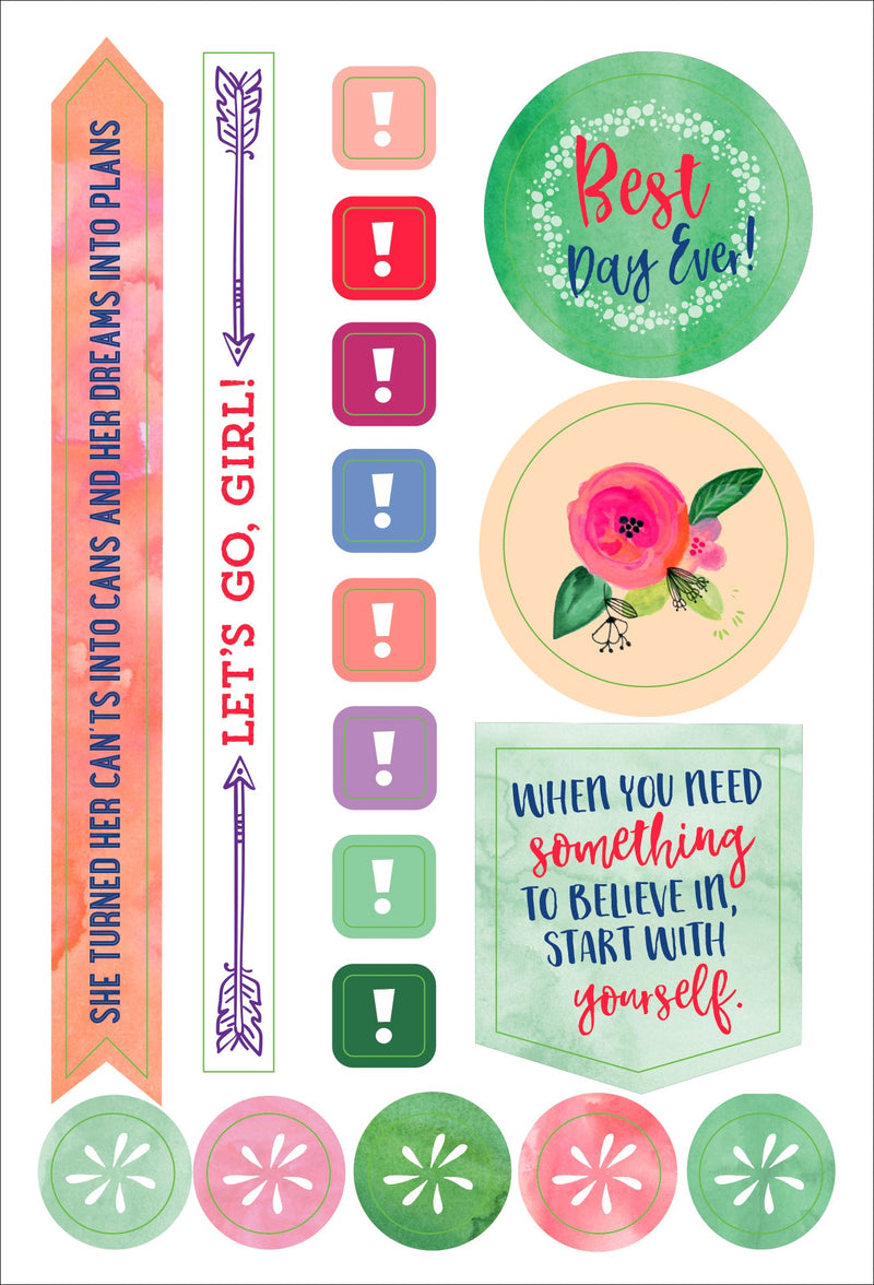 Essentials She Believed She Could Planner Stickers