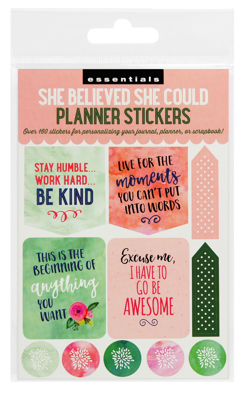 Essentials She Believed She Could Planner Stickers