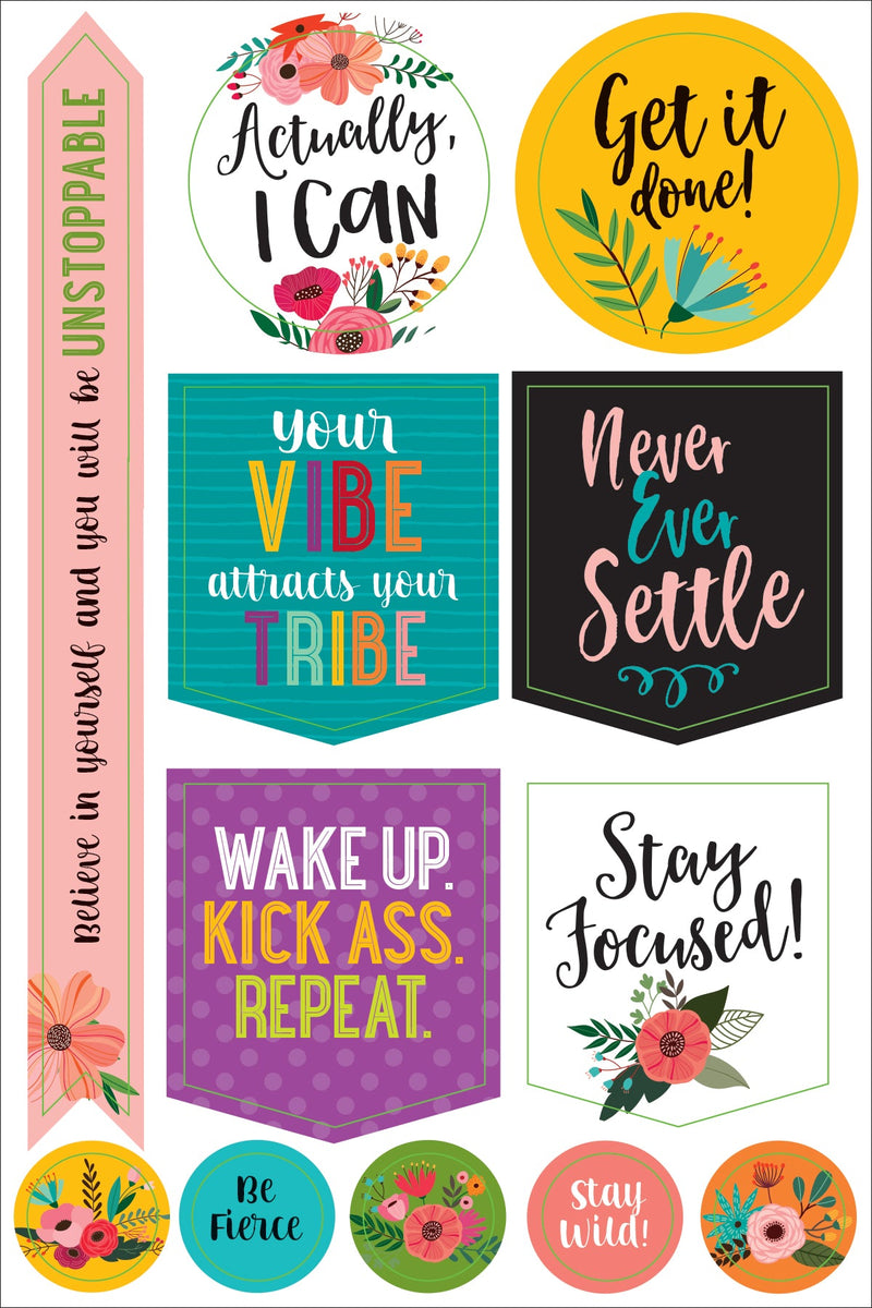 Essentials Wake Up, Kick Ass, Repeat. Planner Stickers