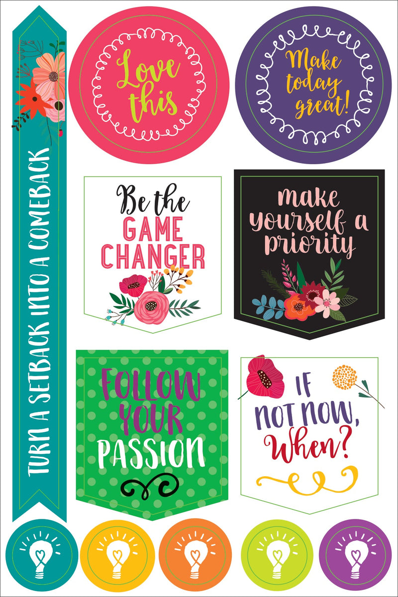 Essentials Wake Up, Kick Ass, Repeat. Planner Stickers