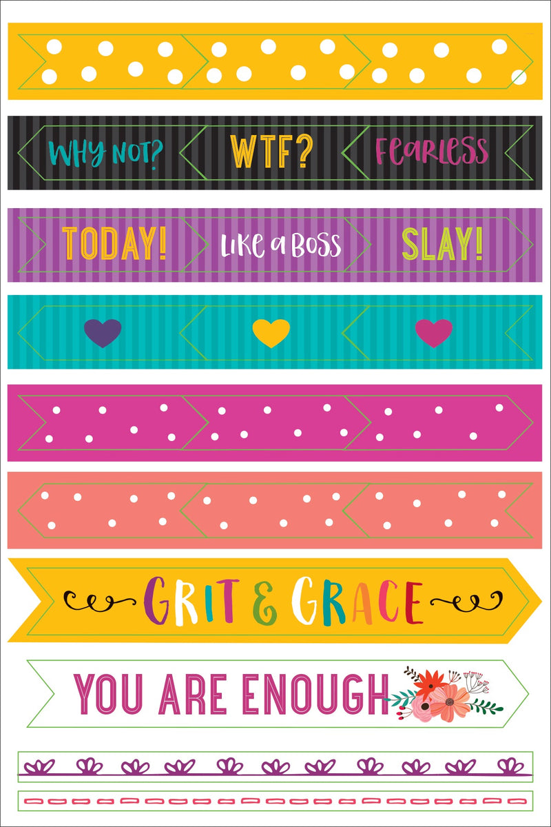 Essentials Wake Up, Kick Ass, Repeat. Planner Stickers