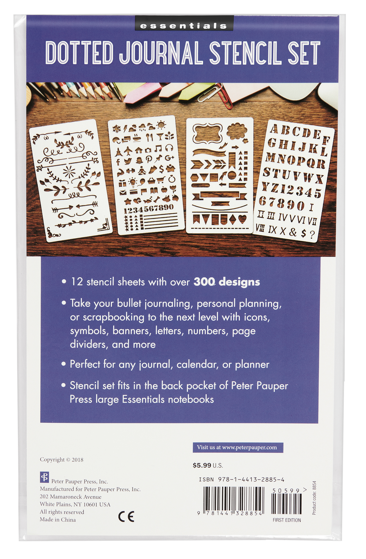 24pcs Journal Stencil Plr Set, Productivity Stencils For A5 Dotted