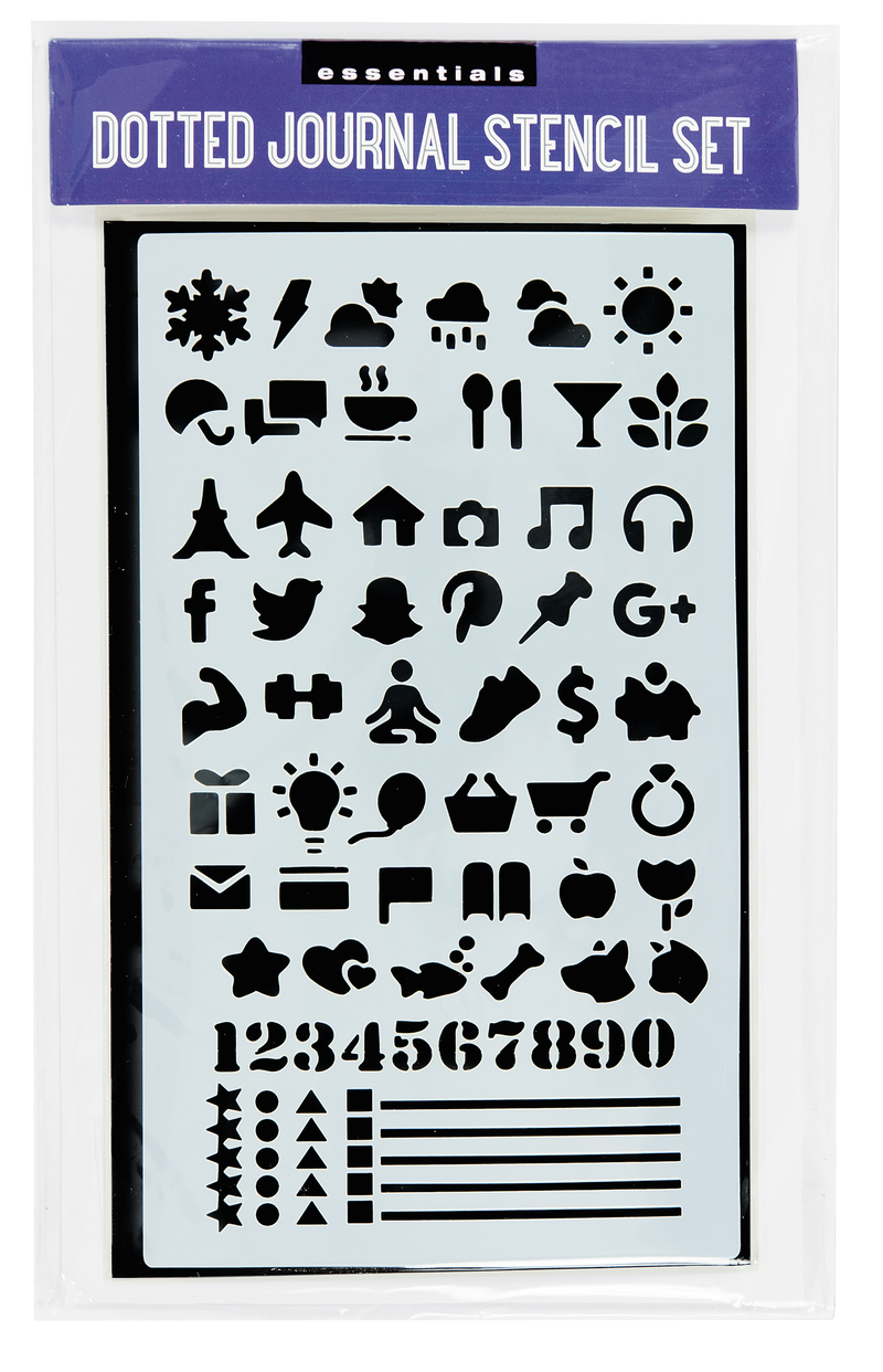 Essentials Dotted Journal Stencil Set: 300 Designs