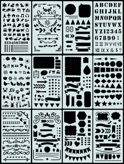 Essentials Dotted Journal Stencil Set