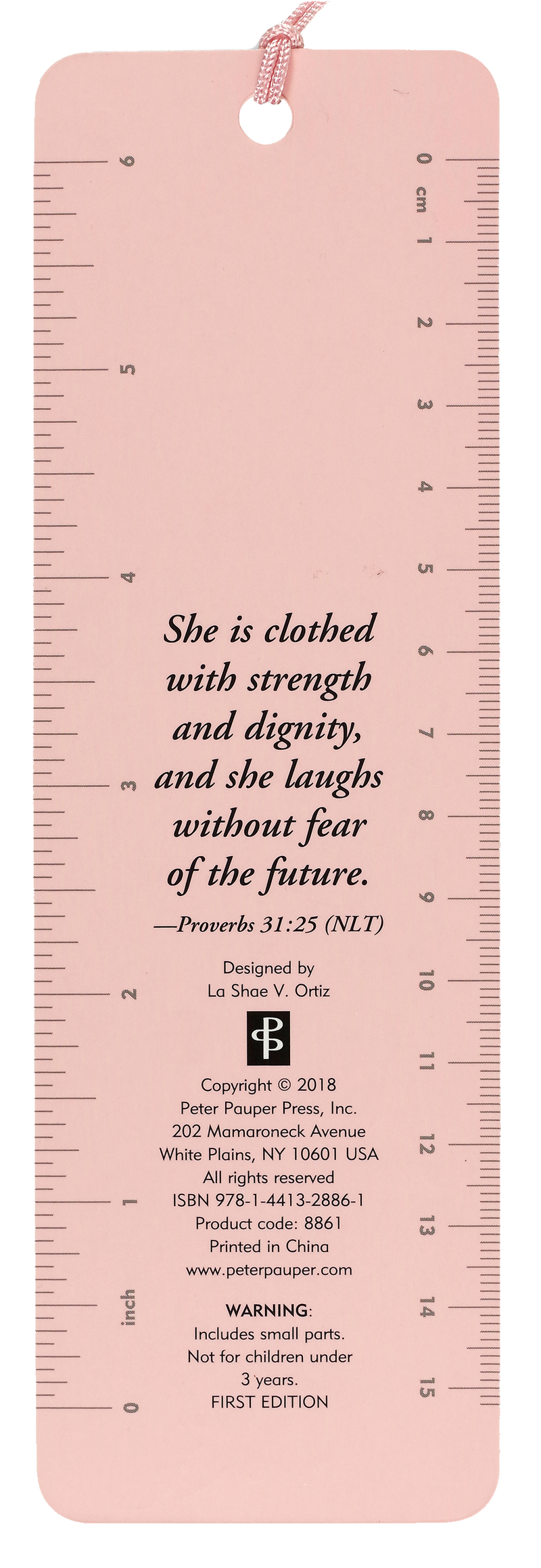 She Is Clothed with Strength and Dignity Beaded Bookmark