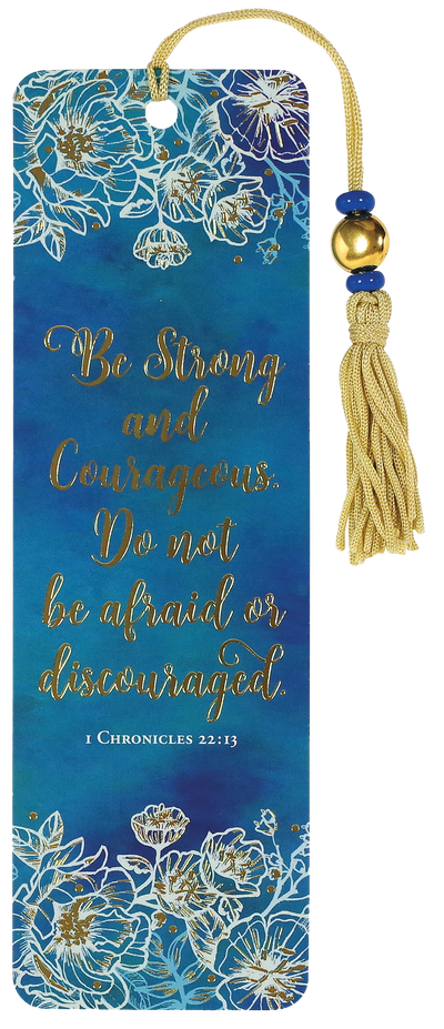 Be Strong and Courageous Beaded Bookmark