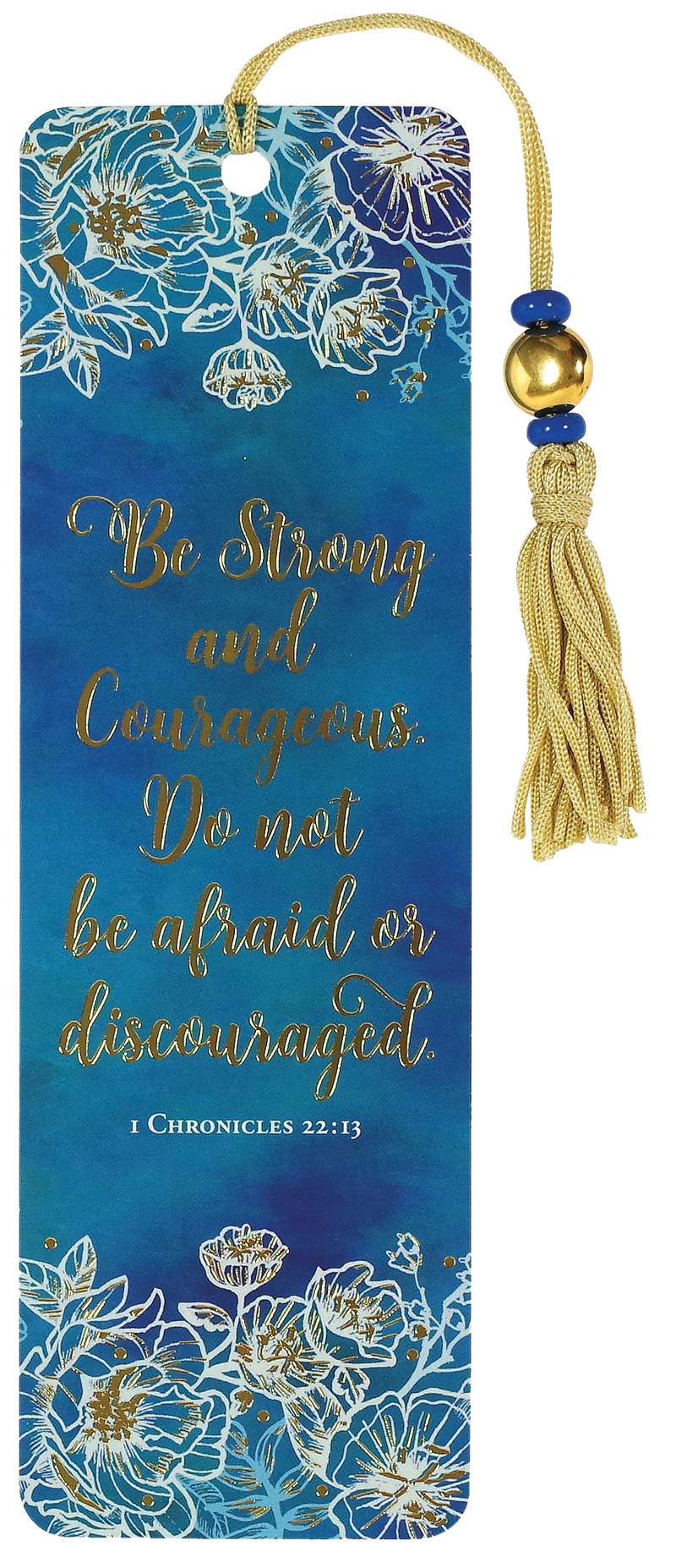 Be Strong and Courageous Beaded Bookmark