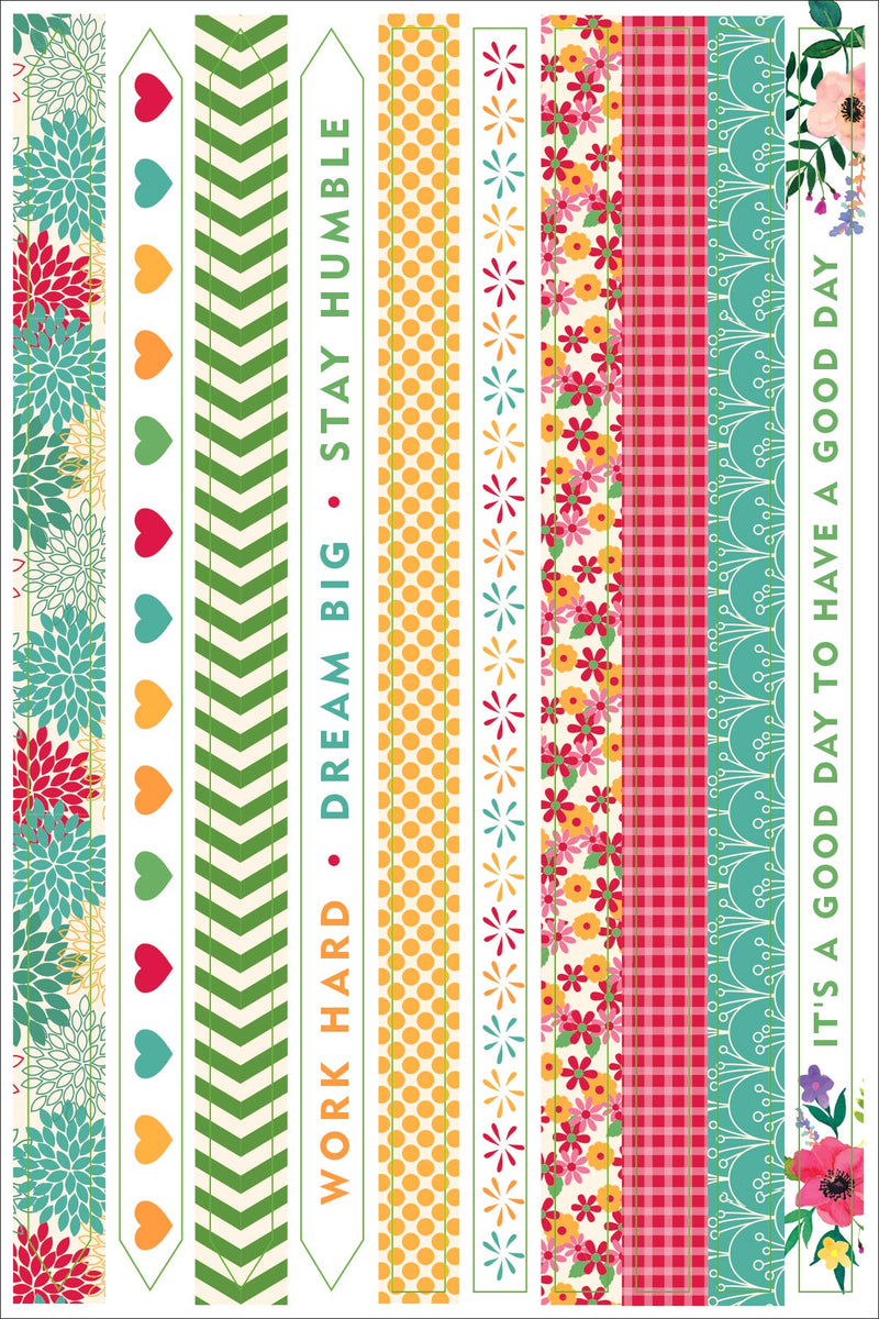 Essentials Borders & Frames Planner Stickers