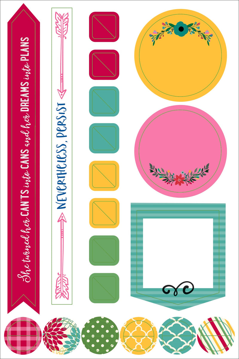 Essentials Borders & Frames Planner Stickers