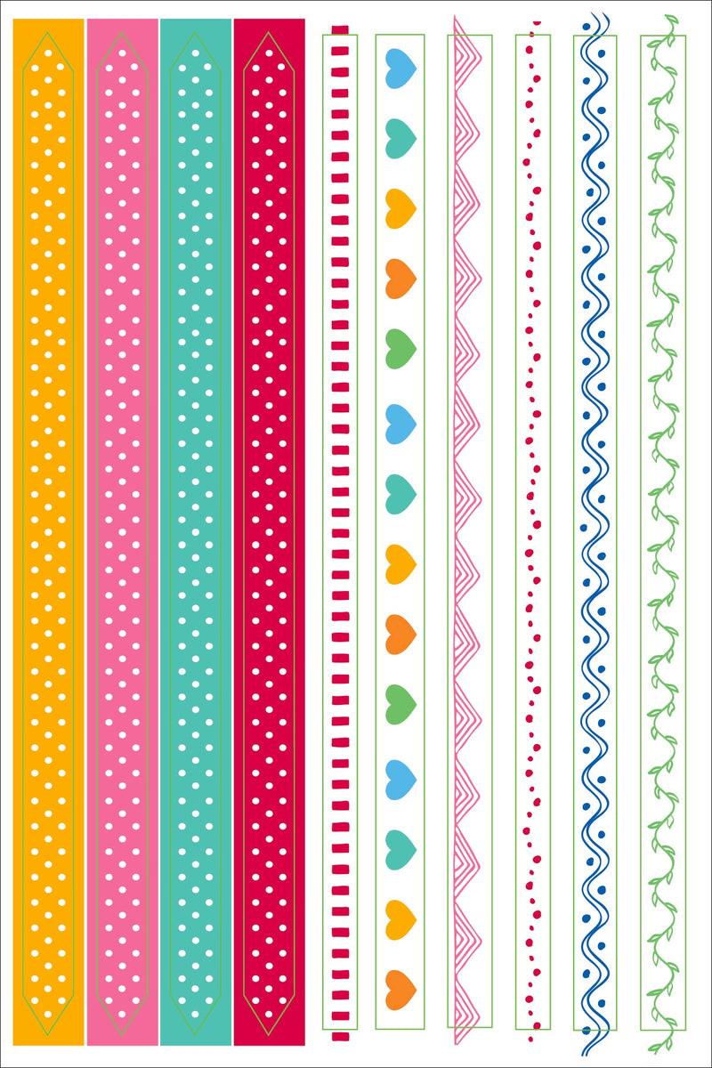 Essentials Borders & Frames Planner Stickers