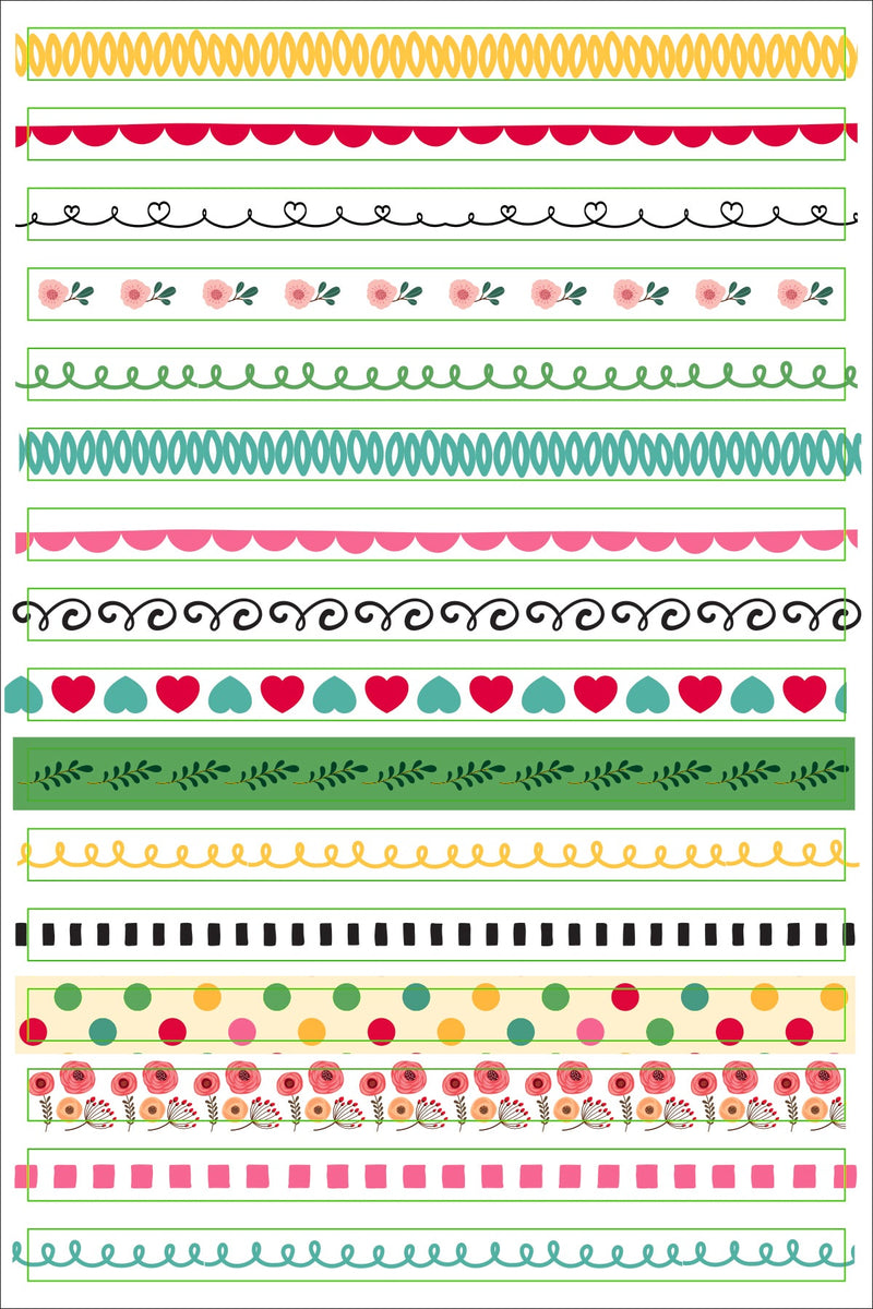 Essentials Borders & Frames Planner Stickers