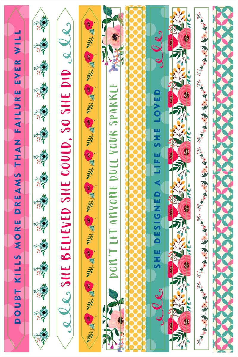 Essentials Borders & Frames Planner Stickers