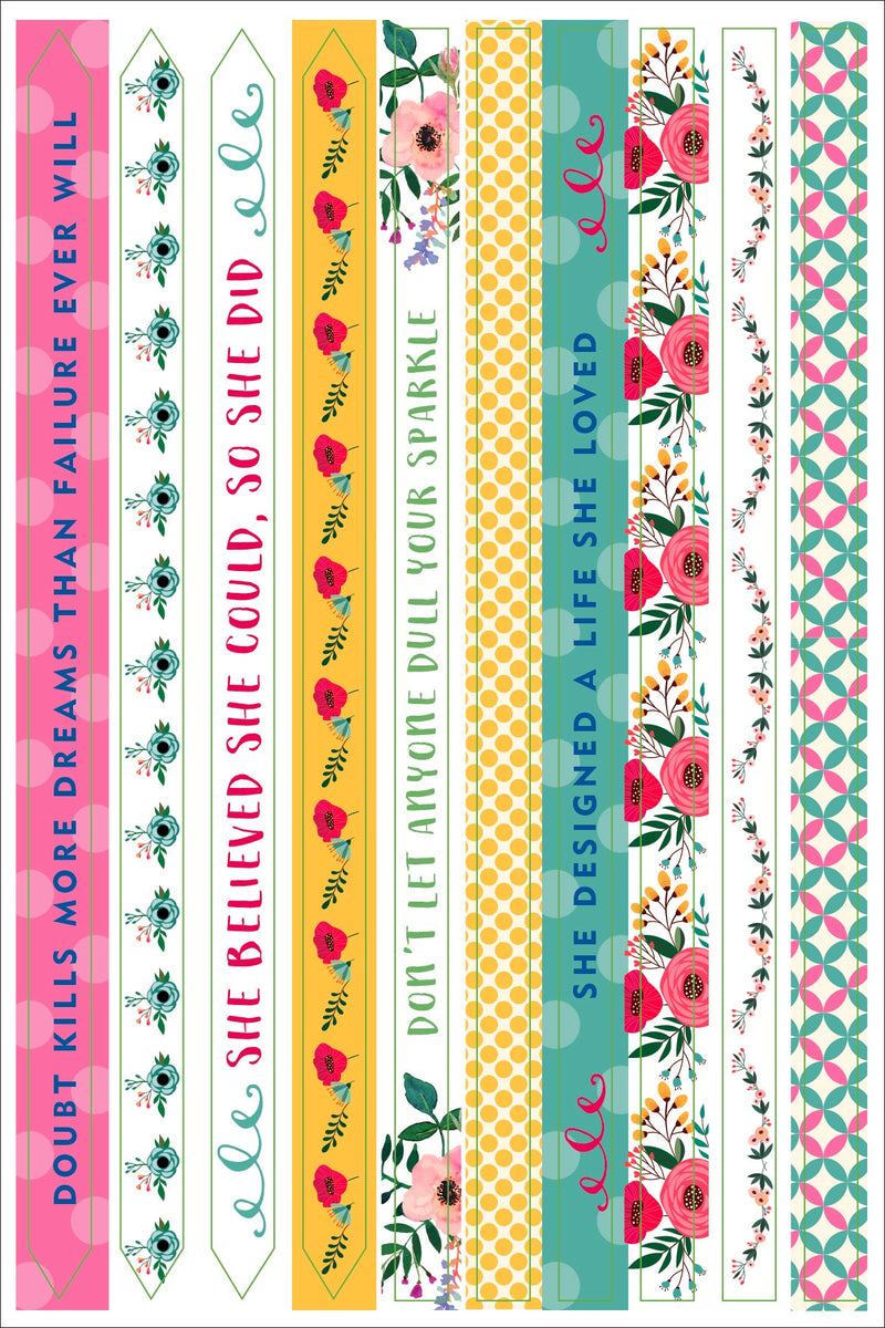 Essentials Borders & Frames Planner Stickers